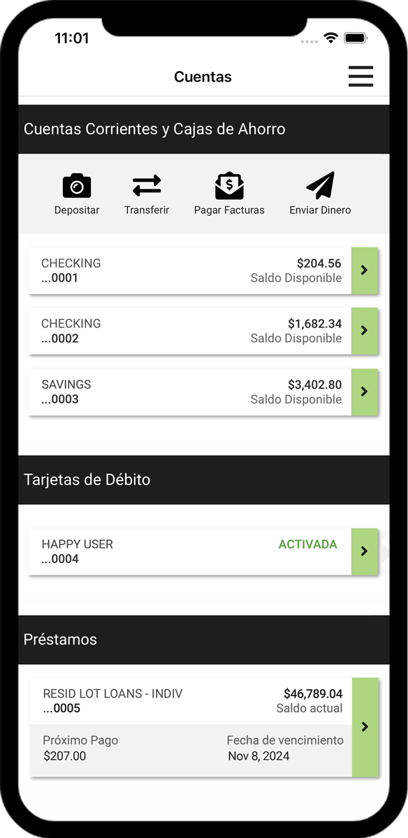 Manage Your Accounts Spanish
